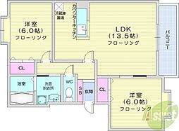 ノーヴァ32A 2LDKの間取図画像