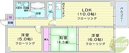 アルファヒル麻生 3LDKの間取図画像