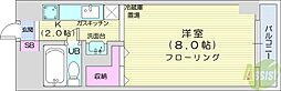 ラ・メール円山公園 1Kの間取図画像