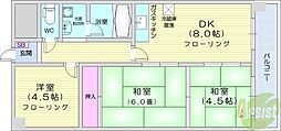 第17松井ビル 3DKの間取図画像