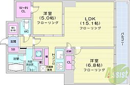 ザ・サッポロレジデンス 2LDKの間取図画像