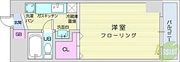 ラ・メール円山公園 1Kの間取図画像