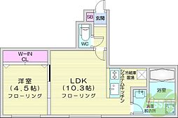 LuxisS5 1LDKの間取図画像
