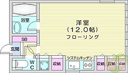 フォルミカ ワンルームの間取図画像