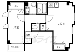 別所ビル 3階1LDKの間取り
