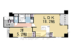 パラドール四条烏丸グレイス 3階1LDKの間取り