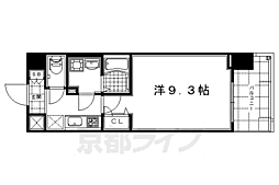 アスヴェル京都四条 3階1Kの間取り
