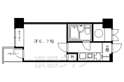 ＤＥＴＯＭ−1四条大宮 3階1Kの間取り