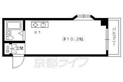 ハイツチロル 1Kの間取図画像