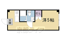 サンプラザ 2階ワンルームの間取り