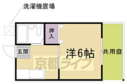 プラミーハイツ 1階1Kの間取り