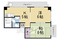 マンションＳＡＮＵＫＩ 3階2DKの間取り