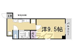 レ・タン・ドゥ・ラ・メールＣＫIV 6階1Kの間取り