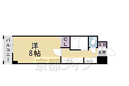 JR東海道・山陽本線 西大路駅 徒歩14分の賃貸マンション 11階1Kの間取り