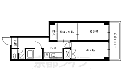 アリエスハイツ 5階3Kの間取り