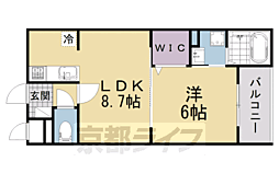 アーバンコート堀川西 302 3階1LDKの間取り