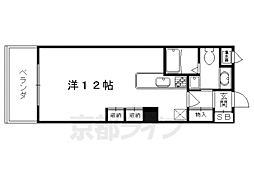 JR東海道・山陽本線 京都駅 徒歩5分の賃貸マンション 4階ワンルームの間取り