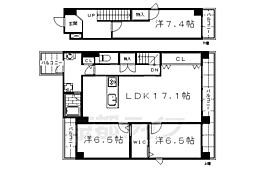エベンエゼル三条 5階3LDKの間取り