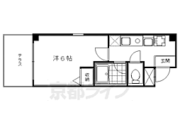 ヴァインオークネクト 1Kの間取図画像
