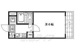 ＤＥＴＯＭ‐1烏丸鞍馬口パートII 3階1Kの間取り