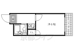 ＳＴＡＧＥ87 2階1Kの間取り