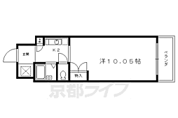 ベルフラワー 5階1Kの間取り