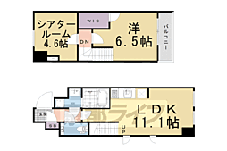 JR東海道・山陽本線 京都駅 徒歩10分の賃貸マンション 5階1LDKの間取り