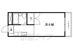 ラ・シャンブル 3階1Kの間取り