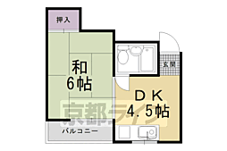 ハイツきく 1DKの間取図画像