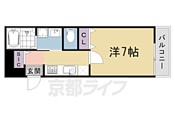 ＧＲＡＮＤ　ＣＡＳＡ　ＴＥＮＪＩＮＧＡＷＡ 1階1Kの間取り