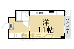 チェリス前田 3階1Kの間取り