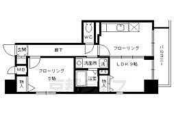 ベラジオ烏丸御池 10階1LDKの間取り