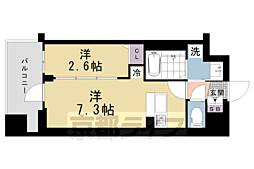 京都市上京区長門町マンション 1DKの間取図画像