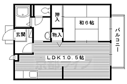 エーデルハイムオカモト 1LDKの間取図画像