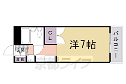 エントピア嵯峨 1Kの間取図画像