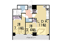 ピーノ京都西大路 2LDKの間取図画像
