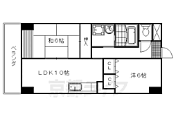 イスターナ吉祥院 2LDKの間取図画像