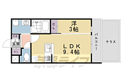 ESTRUTHKYOTOII 1LDKの間取図画像