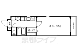 グリーンヒル洛北 1Kの間取図画像