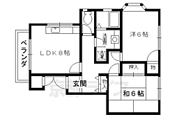 メゾンプランドール 2LDKの間取図画像