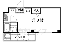 パレセゾン大枝 1Kの間取図画像