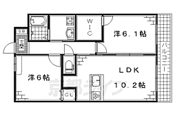 杜喜 2LDKの間取図画像