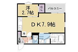 R-smart椥辻 1LDKの間取図画像