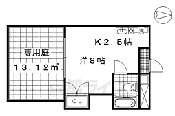 レジデンス野上 1Kの間取図画像