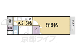 WAVE-K2 1Kの間取図画像