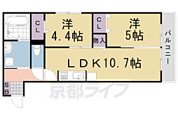 D-roomエスポワール 2LDKの間取図画像