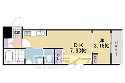 グリーンガーデン 1DKの間取図画像