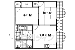 リーベンハイム 1LDKの間取図画像