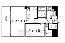 プレサンス京大前 1LDKの間取図画像