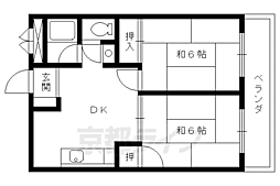 ヴィラージュ岩倉 2LDKの間取図画像